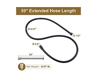 Casainc Extra Long Stainless Steel Shower Hose with Pvc Coating, Brass Flat Insert