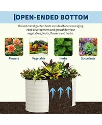 Xo 2-Pack 4x2x2FT Galvanized Raised Garden Bed, Metal Planter Boxes for Vegetables Flowers Herbs, Rust-Resistant Outdoor Garden Beds
