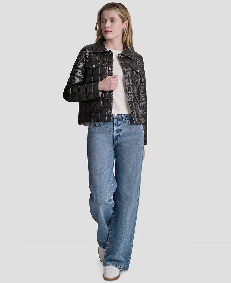 Dkny Jeans Women's Box Quilt Lightweight Jacket