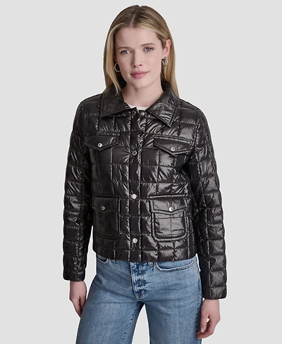 Dkny Jeans Women's Box Quilt Lightweight Jacket