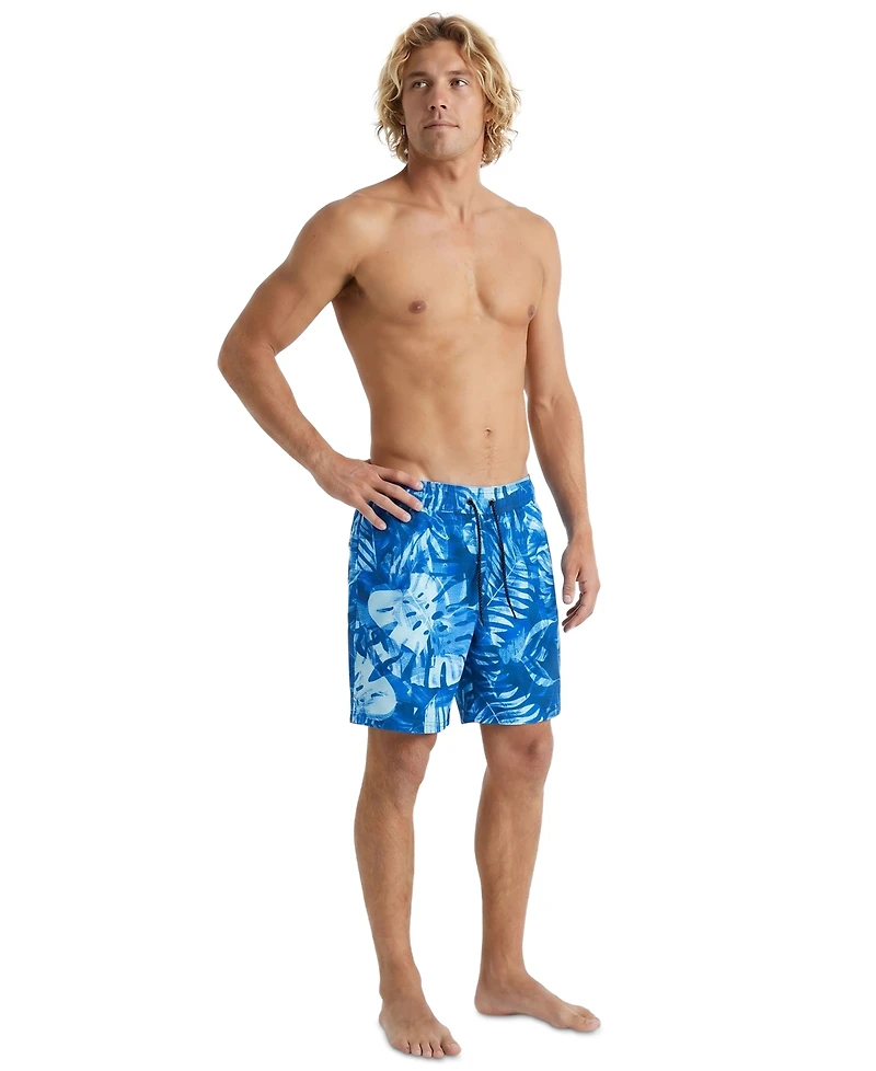 Spyder Men's Patchwork Palm Printed 7" Volley Swimsuit