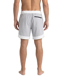 Spyder Men's Color-Block Scallop 7.5" Volley Swimsuit