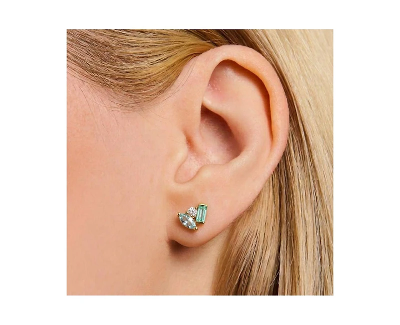 Little Sky Stone Seraphina Topaz Tourmaline Stud Earrings