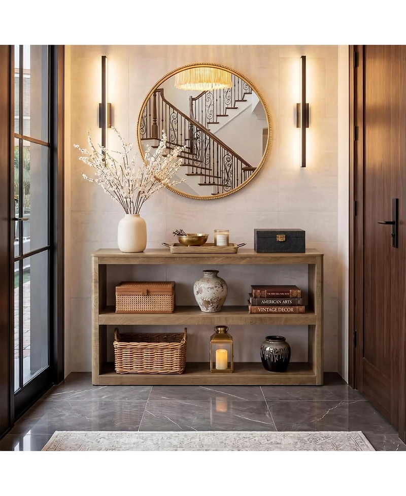 Tribesigns 63-Inches Console Table, Modern Sofa Table with 3 Storage Shelves, Narrow Entryway Furniture