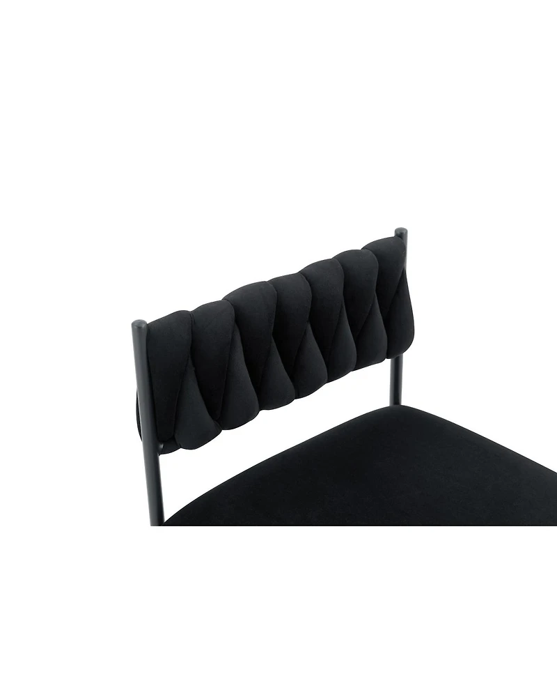 Streamdale Furniture 7-Piece Faux Marble Dining Set with 6 Velvet Chairs