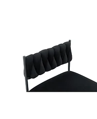 Streamdale Furniture 7-Piece Faux Marble Dining Set with 6 Velvet Chairs