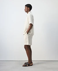 Mango Men's Striped Linen-Blend 8.54" Bermuda Shorts
