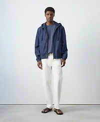 Mango Men's Hooded Denim Jacket