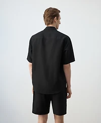 Mango Men's Fluid Short-Sleeve Shirt