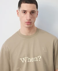 Mango Men's Cotton Printed T-Shirt