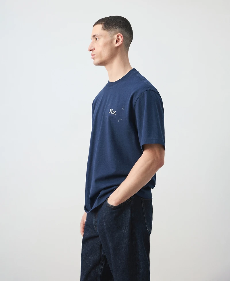 Mango Men's Cotton Printed T-Shirt