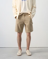 Mango Men's Denim Relaxed-Fit 8.86" Bermuda Shorts