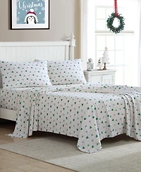 Winter Nights Cotton Flannel Full Sheet Set
