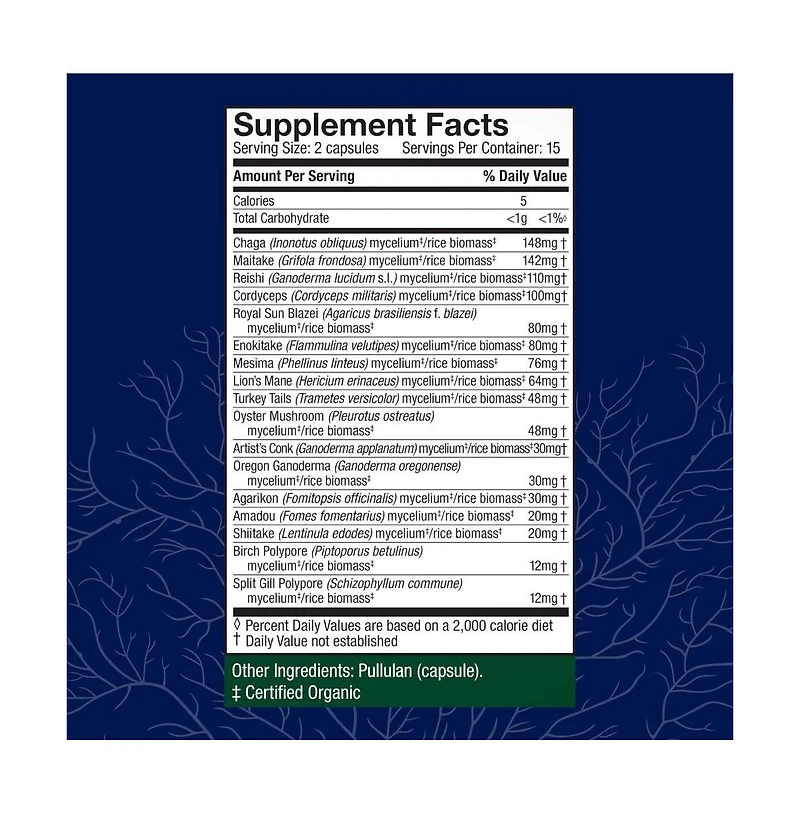 Host Defense MyCommunity Capsules - 17 Species Blend Mushroom Supplement for Immune Support