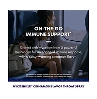 Host Defense MycoShield Throat Spray - Immune Health Support Dietary Mushroom Supplement with Chaga, Reishi