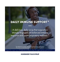 Host Defense Elderberry Plus Syrup - Immune & Respiratory Supplement - Liquid Mushroom Supplement with Turkey Tail, Reishi, Agarikon & Chaga