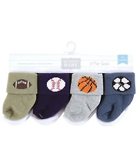 Hudson Baby Baby Boys Hudson Cotton Rich Newborn and Terry Socks 8-Pack