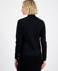 Anne Klein Women's Structured-Waist Sweater Blazer