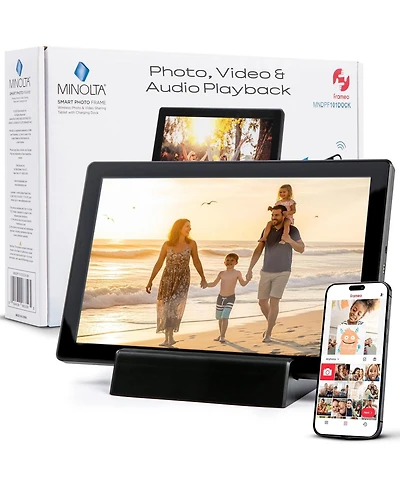 Minolta MNDPF101DOCK Smart Photo Frame with Charging Dock