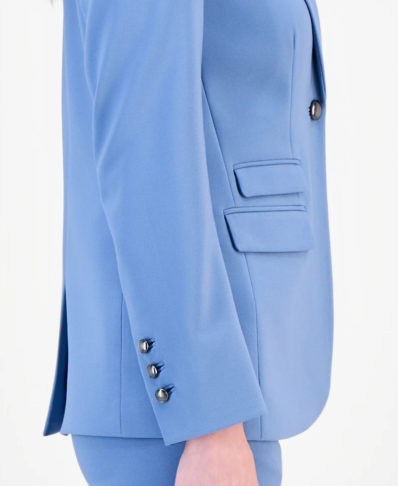 Anne Klein Petite One-Button Triple Pocket Blazer