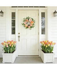 Gnuadz 20" Wreath Peony Dahlia Hydrangea Floral Decor