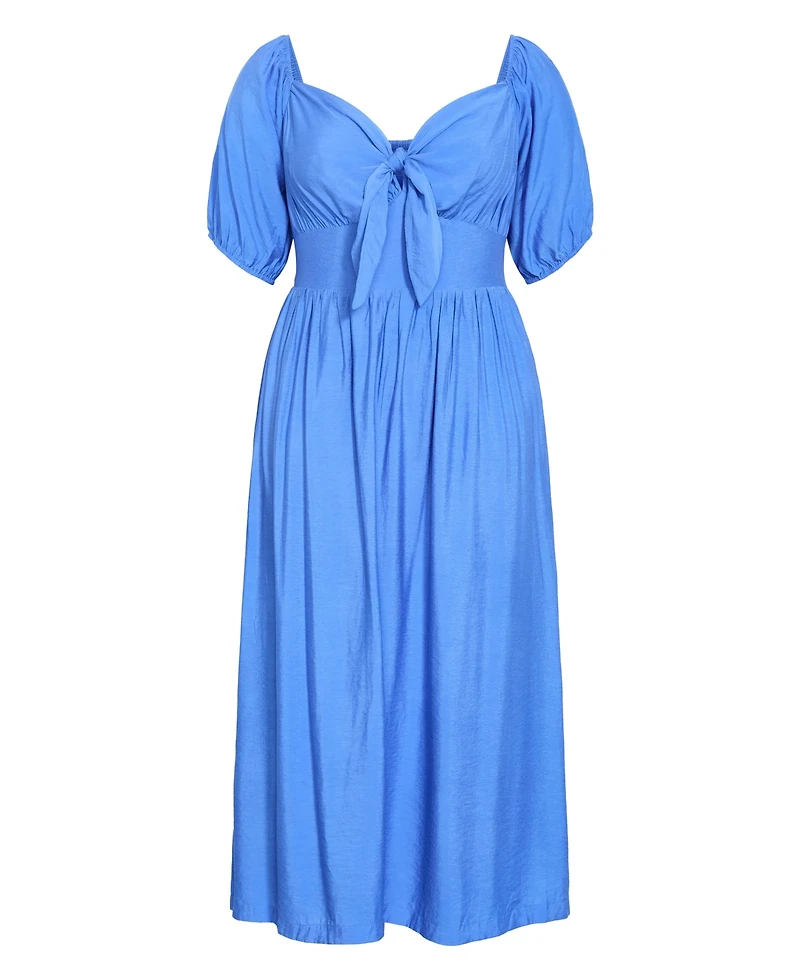 City Chic Women's Villa Roma Tie Front Dress