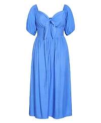 City Chic Women's Villa Roma Tie Front Dress