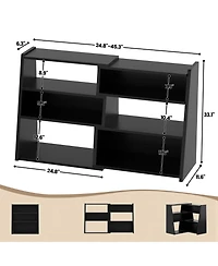 Aheaplus 3-4 Tier Expandable Ladder Shelf, Corner Bookshelf for Small Spaces
