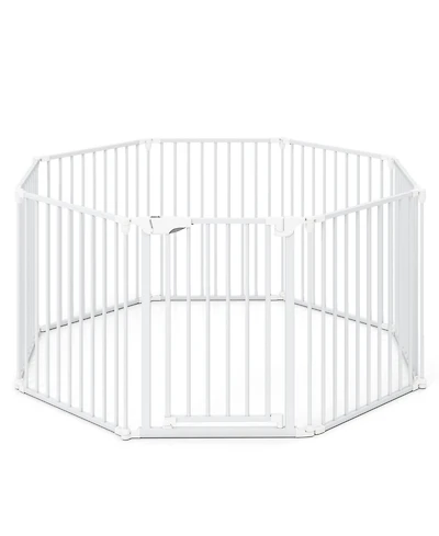 Cozito 8-Panel Extra Wide Adjustable Gate with Auto-Close Door