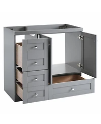 Sillysis Freestanding Bathroom Vanity Cabinet,Shaker Style Mdf, 4 Soft Close Drawers, Storage for Small Spaces