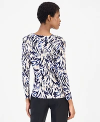 Anne Klein Women's 3Q Cowl-Neck Long-Sleeve Blouse
