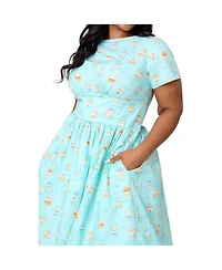 Unique Vintage Plus 1950s Swing Dress