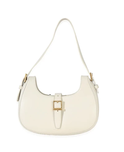 Pre-Owned Saint Laurent Cream Smooth Calfskin Le Fermoir Hobo