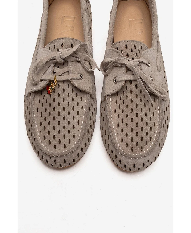 Forever & Always Shoes Women's Stevo Leather Lace Up Loafer