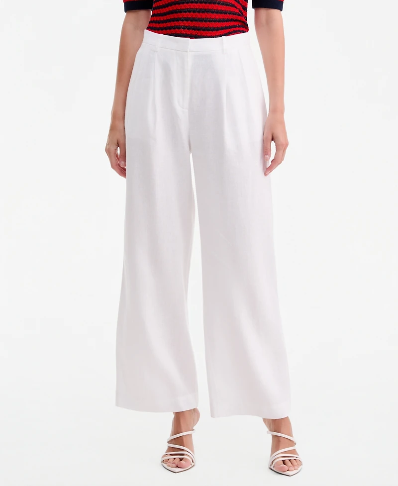 Tommy Hilfiger Women's Cotton Wide-Leg Pants