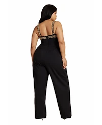 Eloquii Women's Metal Drama Jumpsuit
