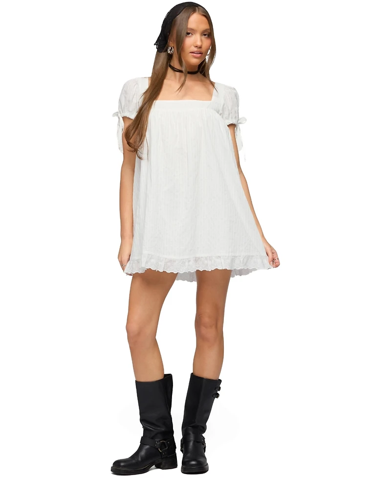 Edikted Women's Sepid Striped Cotton Mini Dress