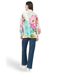 Yumi Women's Floral Print Relaxed Jacket