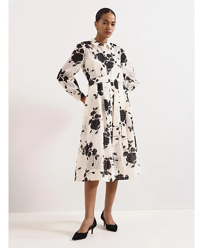 Phase Eight Women's Natalie Floral Belted Shirt Dress