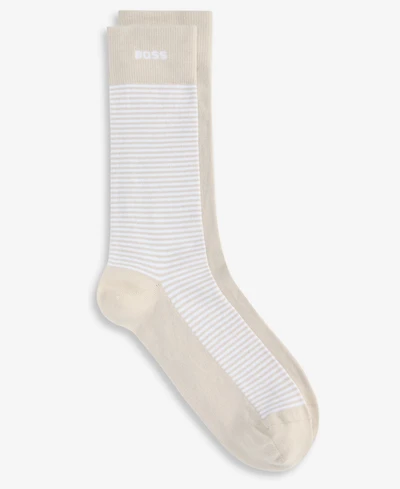 Boss by Hugo Boss Men's Striped Socks, 2-Pack