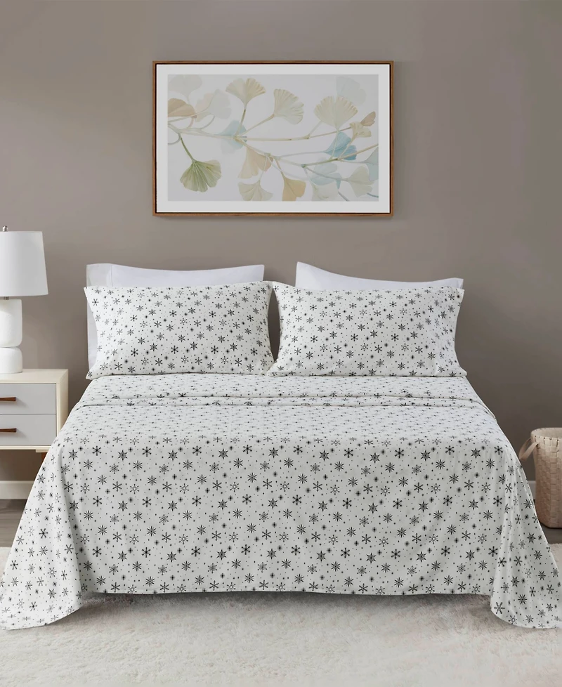 Madison Park Novelty Printed Cotton Flannel 3-Pc. Sheet Set