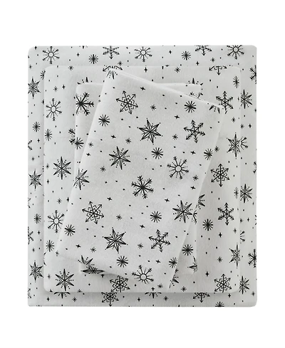 Madison Park Novelty Printed Cotton Flannel 3-Pc. Sheet Set