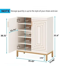 Slickblue 5 Tier Modern Shoe Storage Organizer for Entryway and Closet