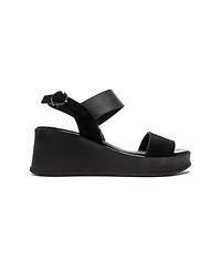 Forever & Always Shoes Women's Lolanthe Leather Wedge Sandal