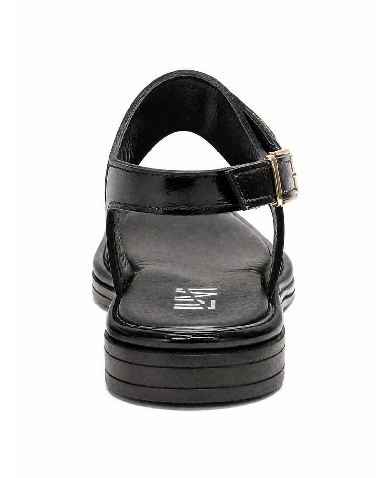 Forever & Always Shoes Women's Auren Leather Buckle Sandal