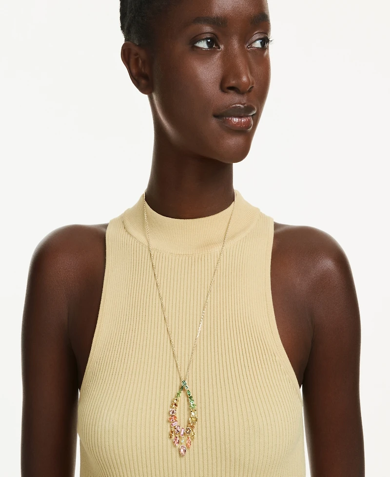 Swarovski Gold-Tone Plated Gema Pendant Necklace