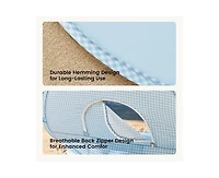 Tiny Land One-Stop Beach Tent Set - Play Tent for Outdoor Fun – Light Blue Gingham