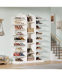 Slickblue 13 Tier Shoe Rack Freestanding Entryway Shoe Organizer