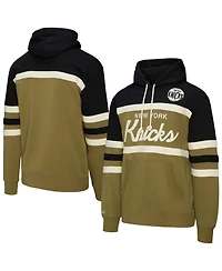 Mitchell & Ness Men's Olive/Black New York Knicks Double Clutch Head Coach Hoodie