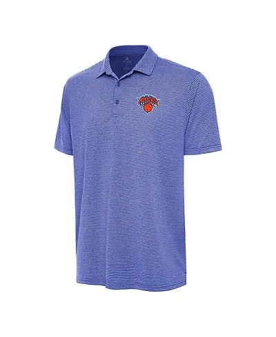 Antigua Men's Heather Blue New York Knicks Scheme Polo Shirt